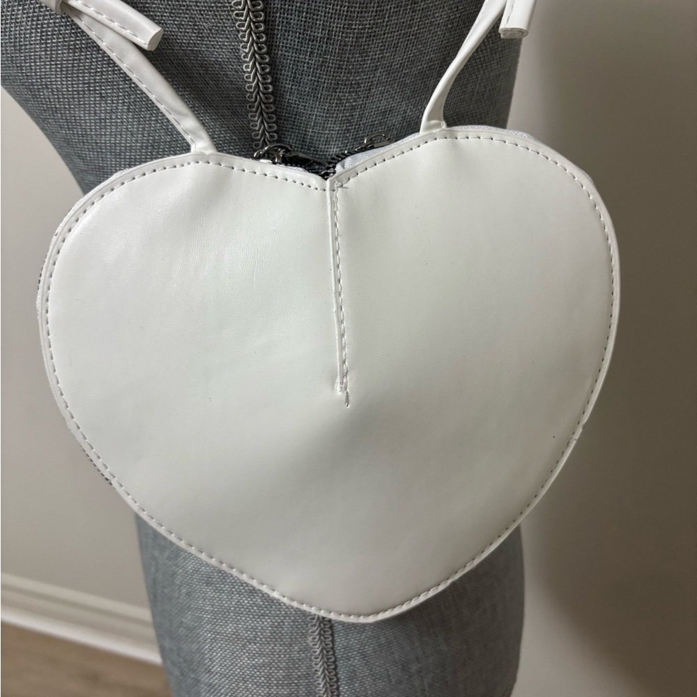 Heart-Shaped White Bag